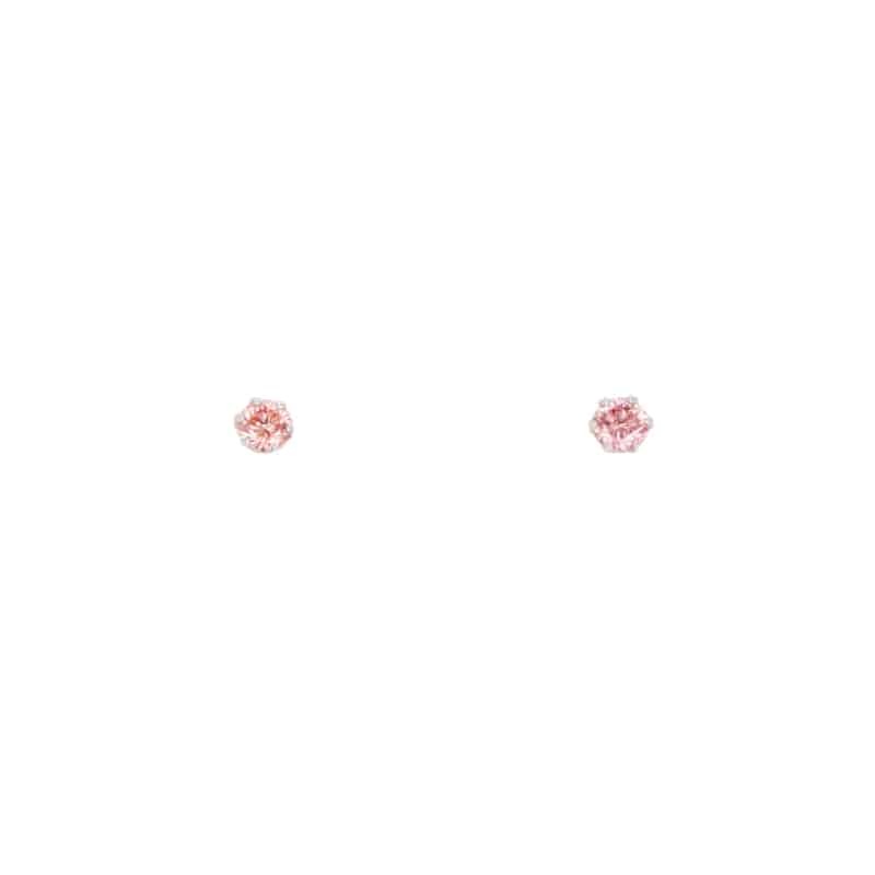 Lab Grown Diamond】 PT プラチナ 0.1ct ピンク ラボグロウン