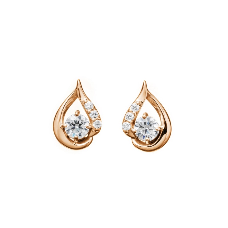 【h&d Jewelry】 ピアス SWEET SV925 ピンクゴールド CZ 0 5175600593