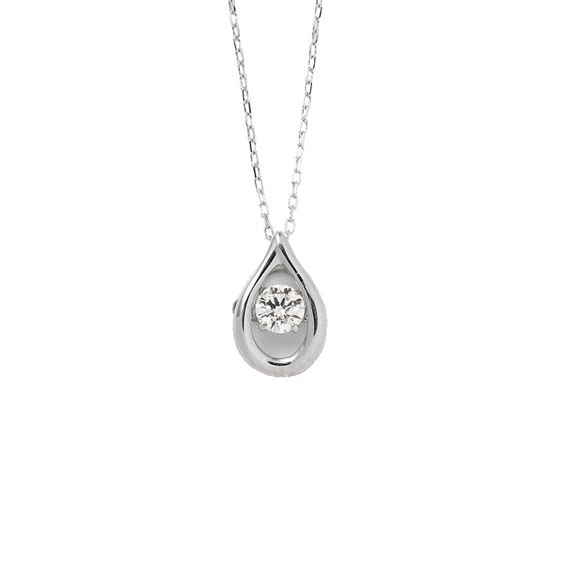 Dancing Stone】 K10 WG ホワイトゴールド 0.08ct ダイヤモンド