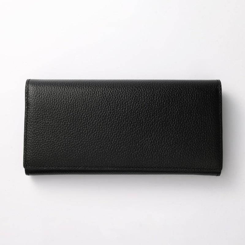 【NOROM Leather】 スナップボタン 長財布 HDL-8L ブラック 5564200801
