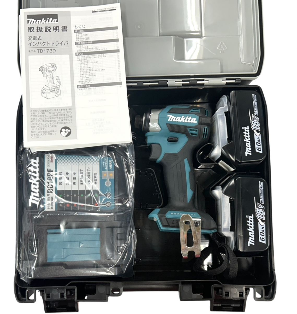 ♪【未使用】マキタ TD173DRGX インパクトドライバ 18V 6.0Ah バッテリー2個・充電器付 makita