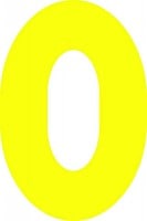 プライスボード用数字　0　／03-001Y-0|プライスボード数字|★プライスボード