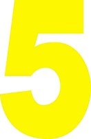 プライスボード用数字　5　／03-001Y-5|プライスボード数字|★プライスボード