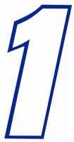 プライスボード用数字　1　／03-003BW-1|プライスボード数字|★プライスボード