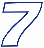 プライスボード用数字　7　／03-003BW-7|プライスボード数字|★プライスボード