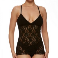 シグニチャー レース パッド  Vーキャミソール (ブラック)|キャミソール|ブラ＆トップス