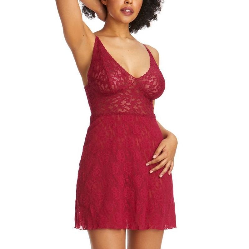 レトロ プランジ シミーズ (クランベリー)