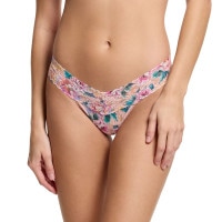 プリンテッド シグニチャー レース ロー ライズ タンガ (バイ マイセルフ フラワーズ)