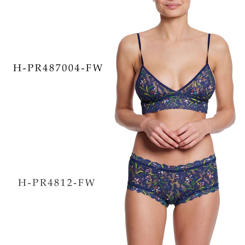 プリンテッド パッドブラジャー - ボーイショーツ セットアップ (フィールド デイ)