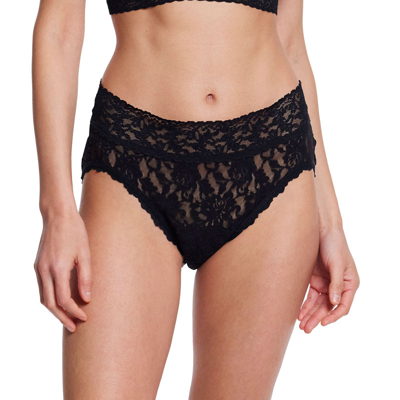 シグニチャー レース リークプルーフ フレンチ ブリーフ (ブラック)