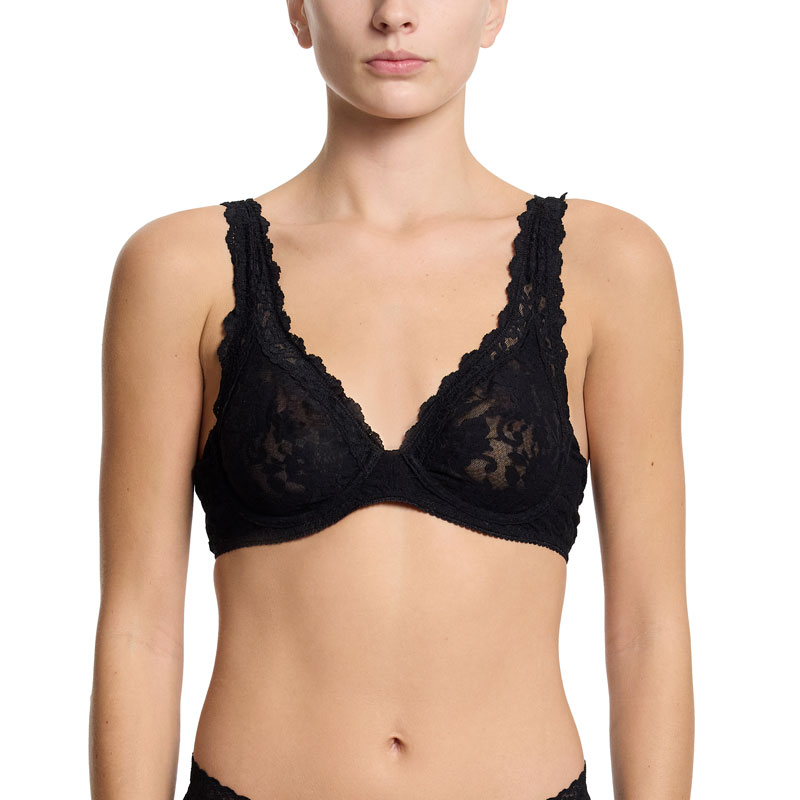 シグニチャー レース アンラインド アンダーワイヤー ブラジャー (ブラック)