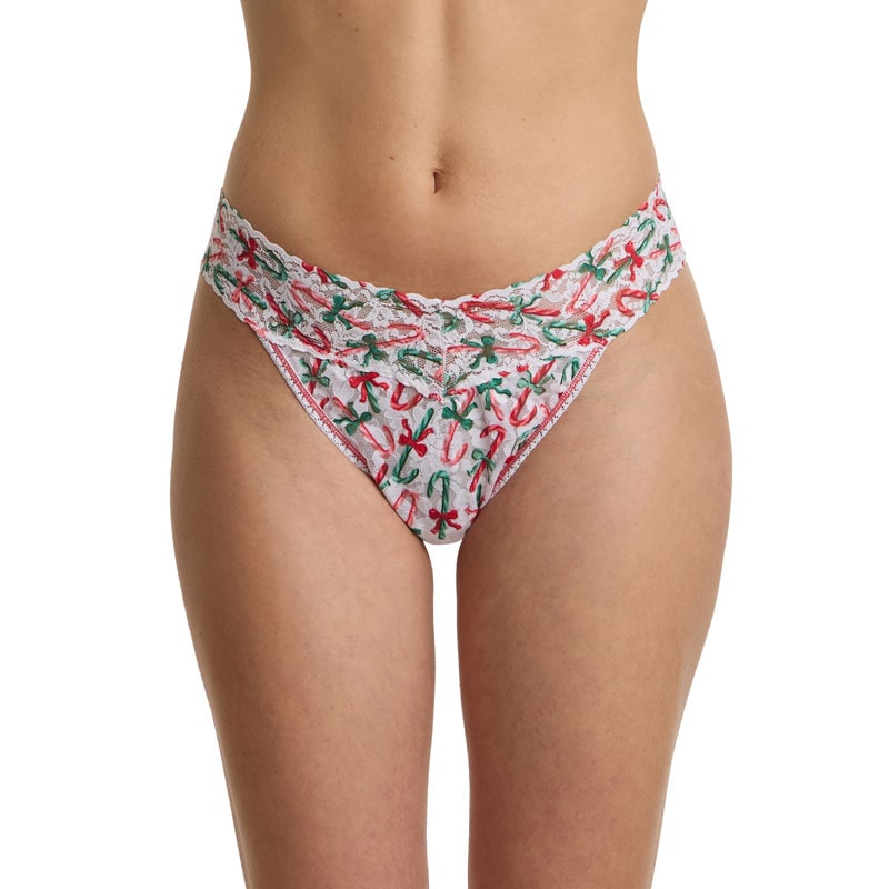 プリンテッド シグニチャー レース オリジナル ライズ タンガ (キャンディケイン ディライト)