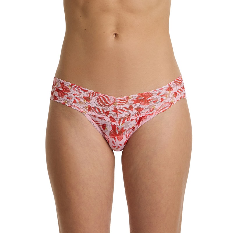 プリンテッド シグニチャー レース ロー ライズ タンガ (オーナメント)
