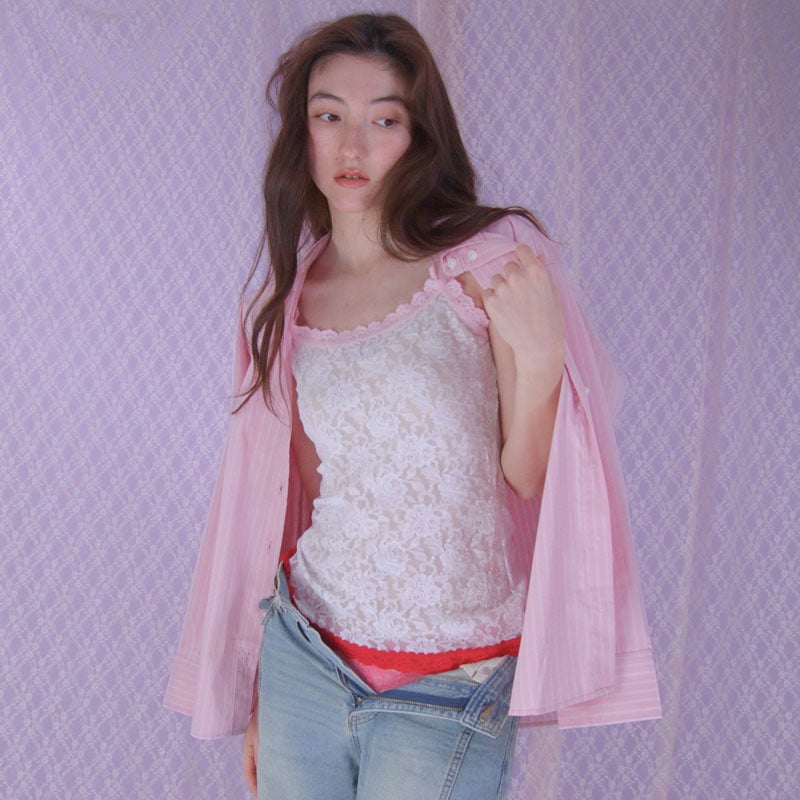 【hanky panky×Casselini】カラープレイ クラシック キャミソール (ホワイト / ブリスピンク / レッド)