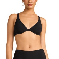 アンダーワイヤー スイム トップ (ブラック)