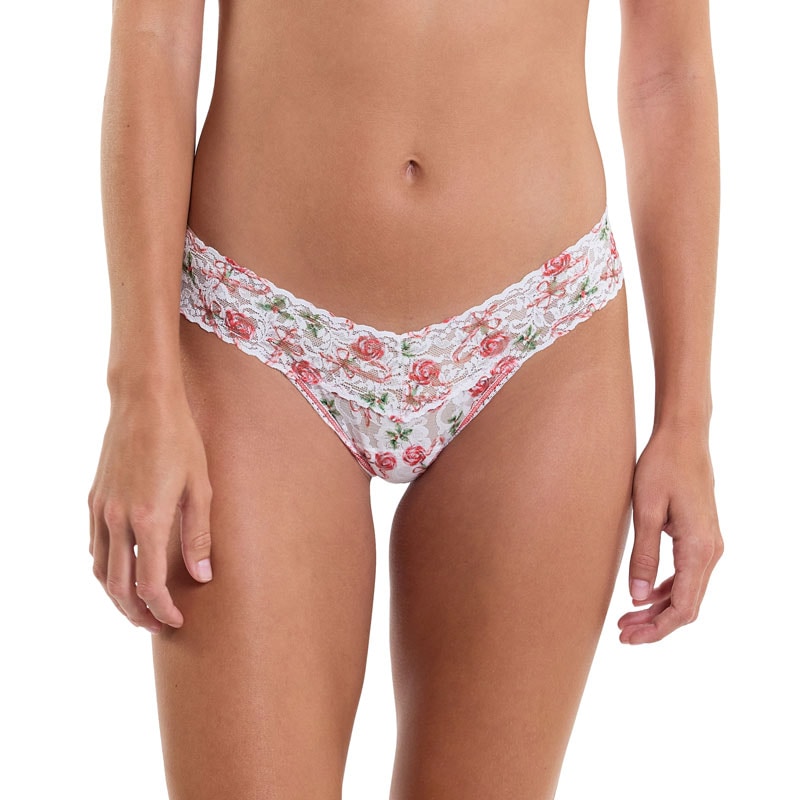 プリンテッド シグニチャー レース ロー ライズ タンガ (サムシング スウィート)