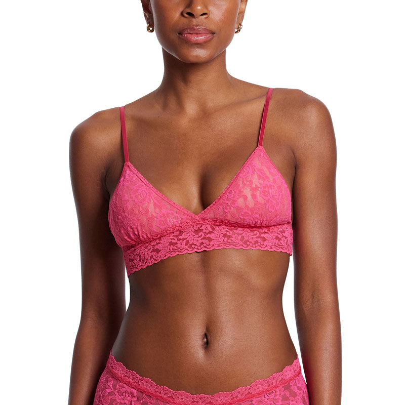 シグニチャー レース パッド ブラジャー (モーニング グローリー ピンク)