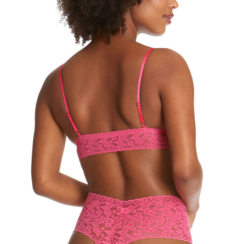 シグニチャー レース パッド ブラジャー (モーニング グローリー ピンク)