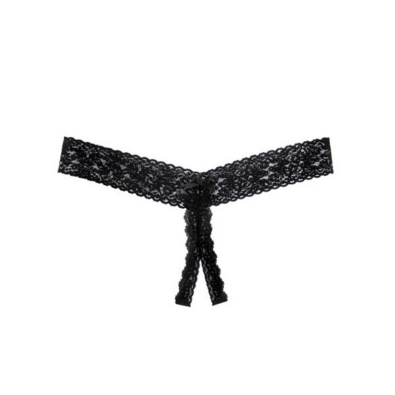 シグニチャー レース クロッチレス タンガ (レッド)