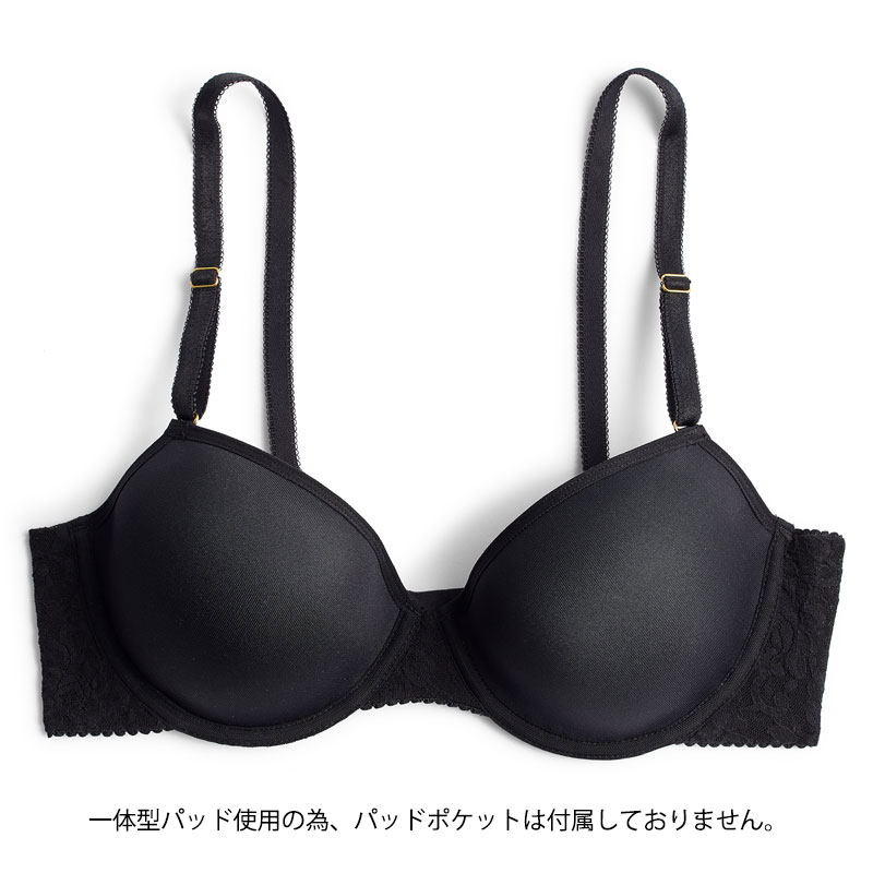 シグニチャー レース Tーシャツ ブラ (ブラック)