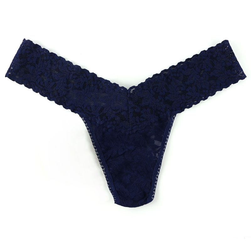 シグニチャー レース ロー ライズ タンガ (ネイビー)