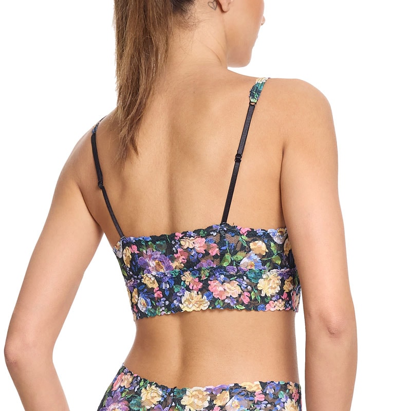 プリンテッド シグニチャー レース Vーネック レトロ ブラジャー (ドリーム ガーデン)