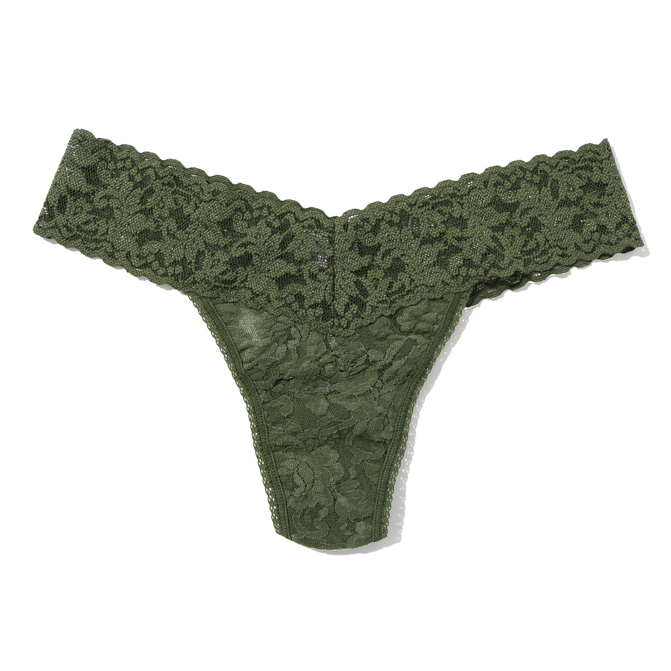 シグニチャー レース ロー ライズ タンガ (ハーブ グリーン)