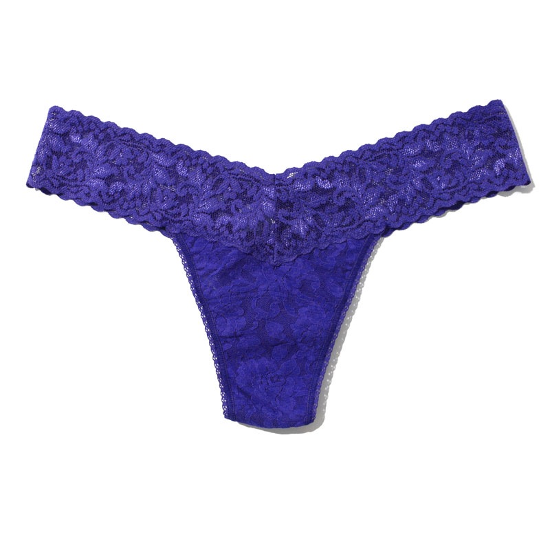 シグニチャー レース ロー ライズ タンガ (バイオレッツ アー ブルー)