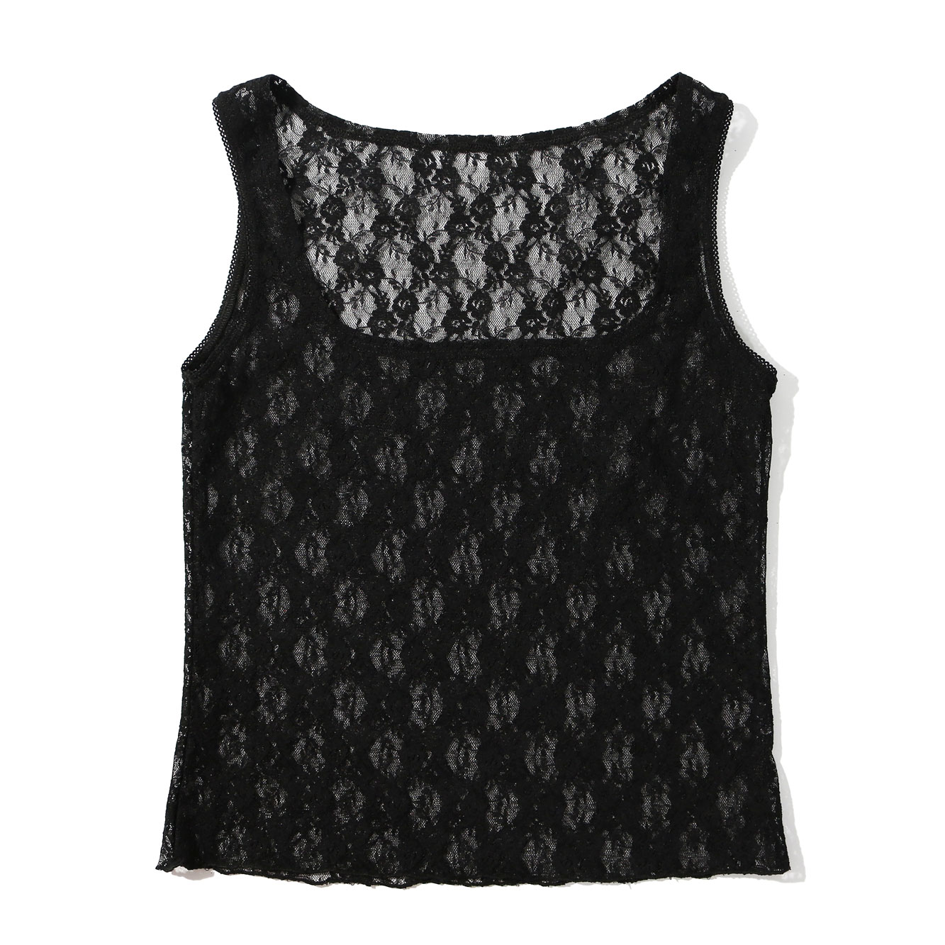 アリナ スクエア ネック キャミソール (ブラック)