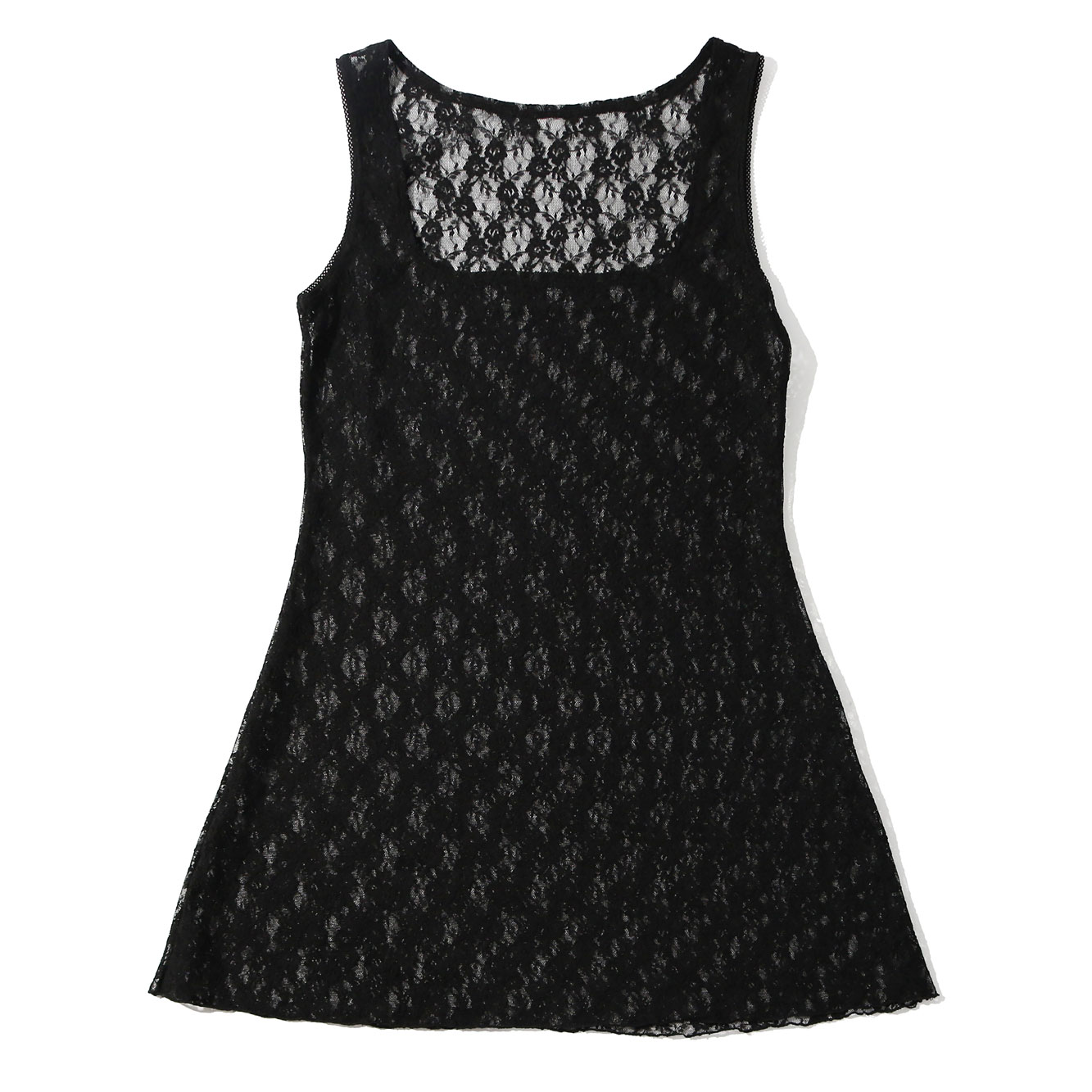 クリスティ スクエア ネック シミーズ (ブラック)