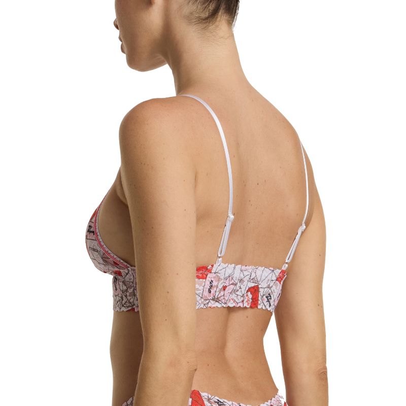 プリンテッド シグニチャー レース パッド ブラジャー (ウィズ ラブ)