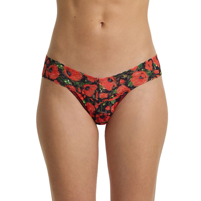 プリンテッド シグニチャー レース ロー ライズ タンガ (ポピー ホリデー)