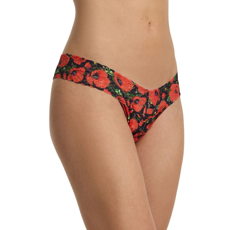 プリンテッド シグニチャー レース ロー ライズ タンガ (ポピー ホリデー)