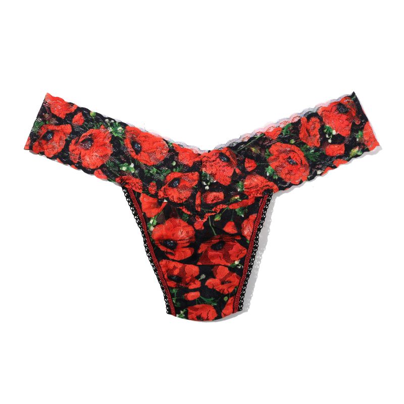 プリンテッド シグニチャー レース ロー ライズ タンガ (ポピー ホリデー)