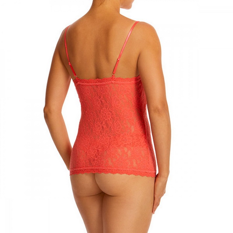 シグニチャー レース Vーフロント キャミソール (ライプウォーターメロン)