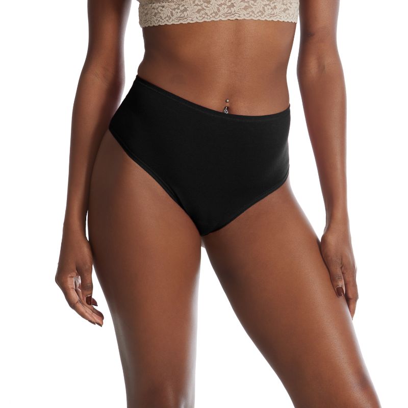 プレイストレッチ ハイ ライズ タンガ (ブラック)