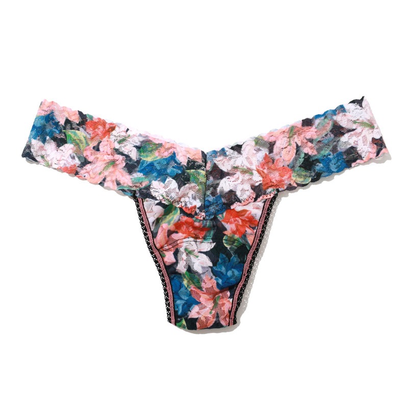 プリンテッド シグニチャー レース ロー ライズ タンガ (ワンダラス)