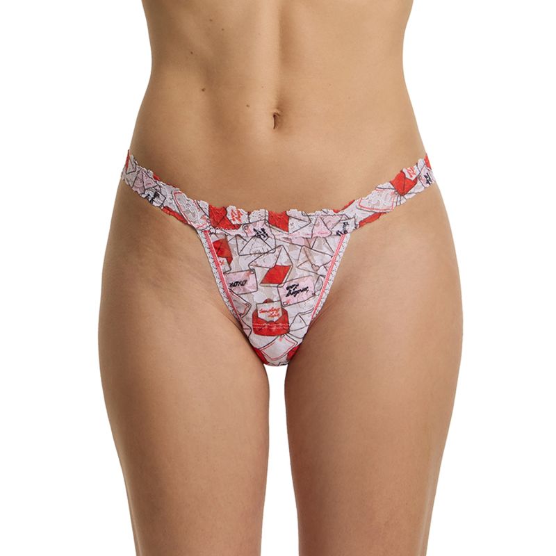 プリンテッド シグニチャー レース Ｇーストリング (ウィズ ラブ)