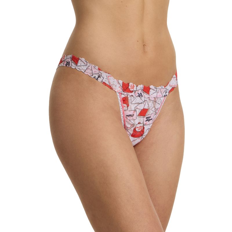 プリンテッド シグニチャー レース Ｇーストリング (ウィズ ラブ)