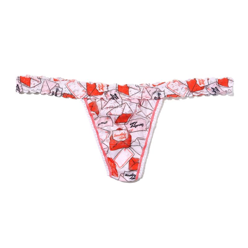 プリンテッド シグニチャー レース Ｇーストリング (ウィズ ラブ)