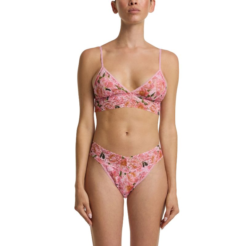 プリンテッド シグニチャー レース パッド ブラジャー (ダンシング ペタルズ)