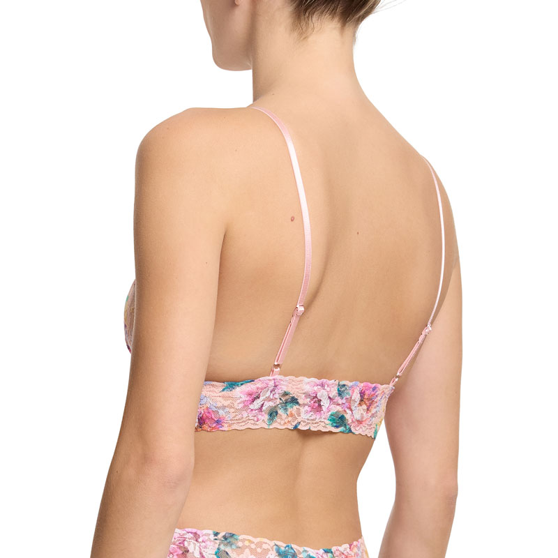 プリンテッド シグニチャー レース パッド ブラジャー (バイ マイセルフ フラワーズ)