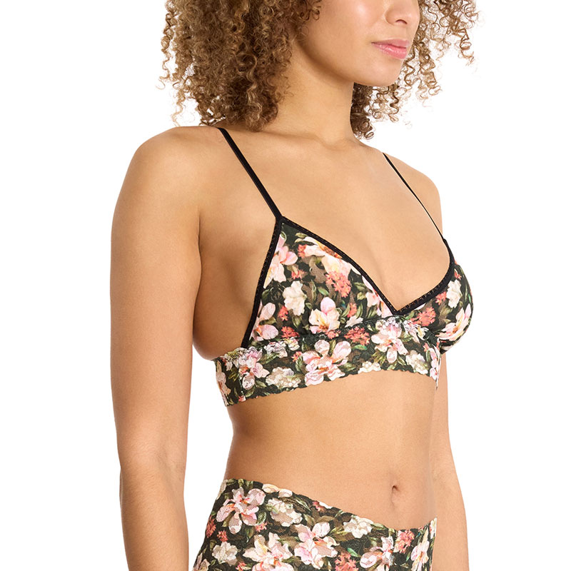 プリンテッド シグニチャー レース パッド ブラジャー (ダークルーム ブルームス)