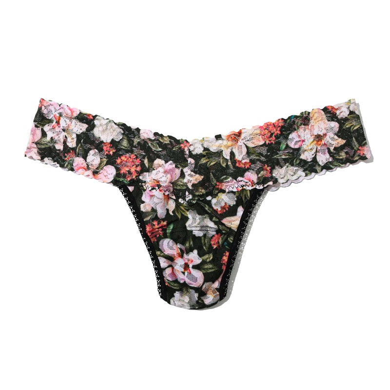 プリンテッド シグニチャー レース ロー ライズ タンガ (ダークルーム ブルームス)