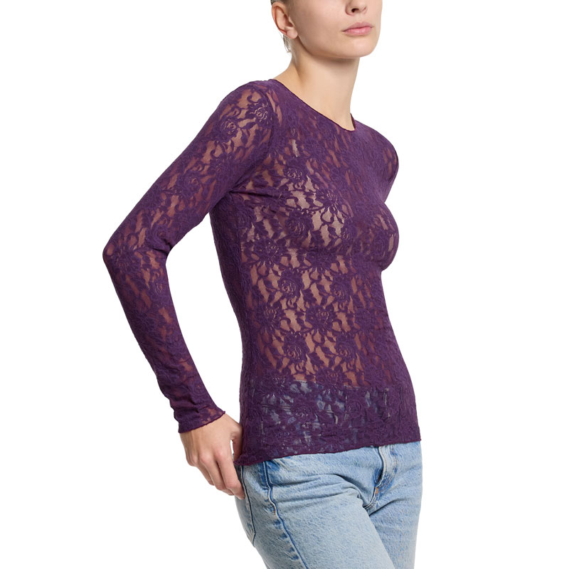 シグニチャー レース ロングスリーブ トップス (ストーン フルーツ)