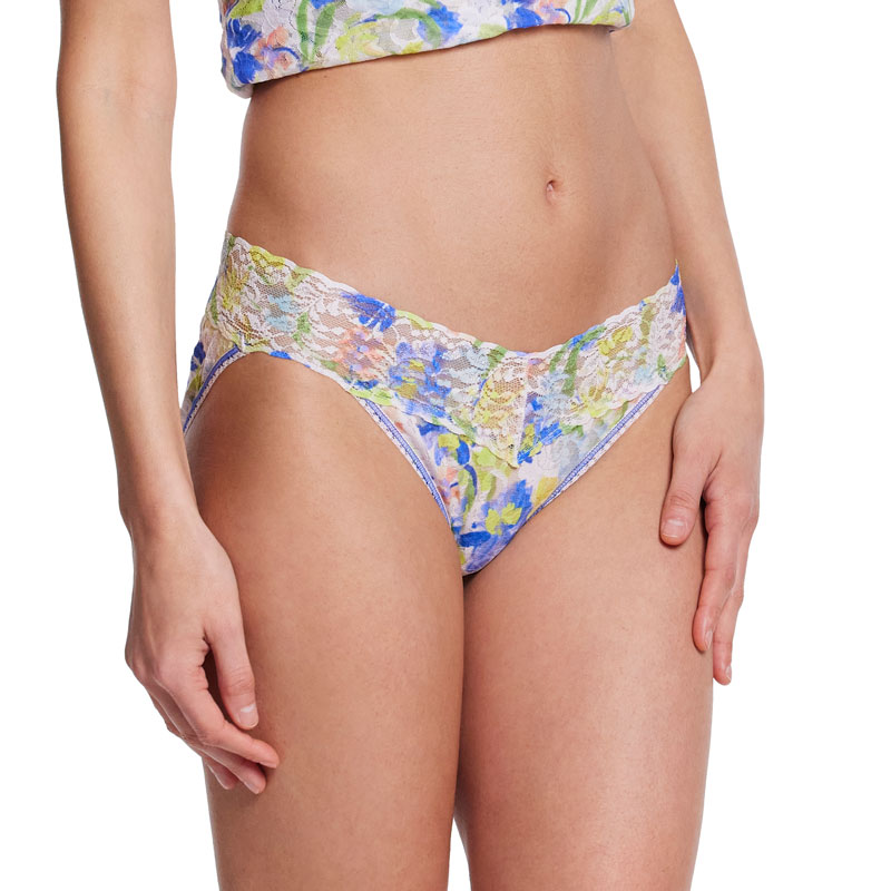 プリンテッド シグニチャー レース Ｖーキニ (ブラッシュ ストロークス)