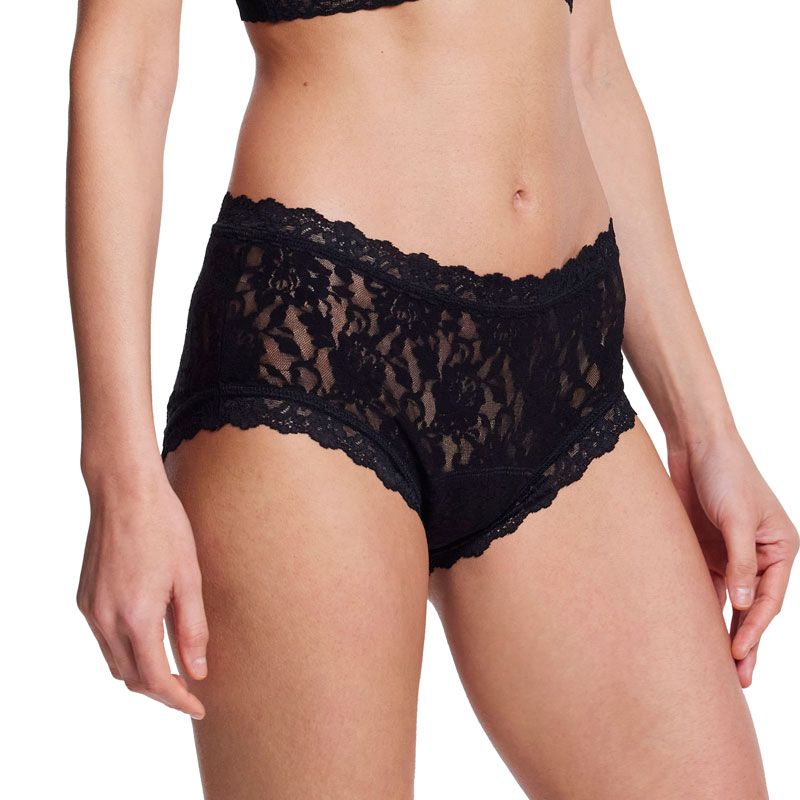 シグニチャー レース リークプルーフ ボーイショーツ (ブラック)
