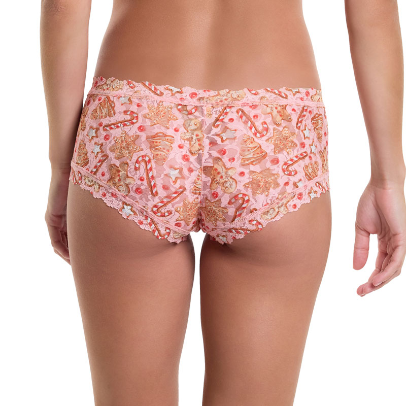 プリンテッド シグニチャー レース ボーイショーツ (ジンジャーブレッド)