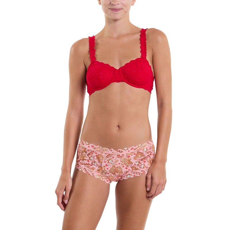 プリンテッド シグニチャー レース ボーイショーツ (ジンジャーブレッド)