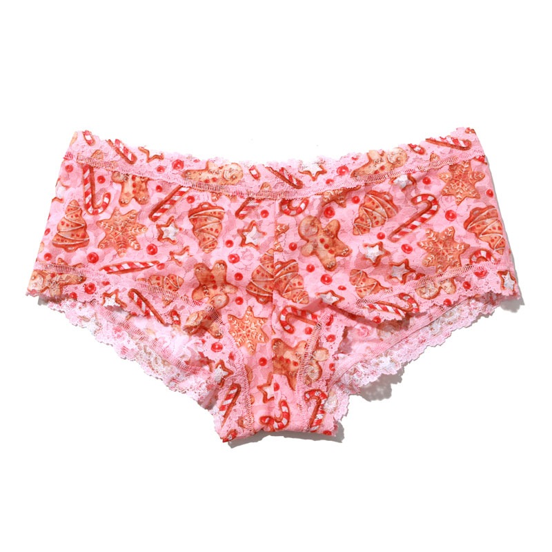 プリンテッド シグニチャー レース ボーイショーツ (ジンジャーブレッド)